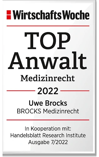 WiWo TOPKanzlei Medizinrecht 2022 BROCKS Medizinrecht