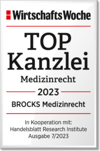 WiWo TOPKanzlei Medizinrecht 2023 BROCKS Medizinrecht